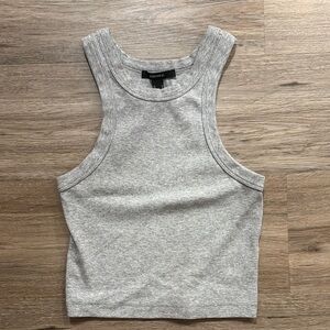 Forever 21 Gray Ribbed Tank Top